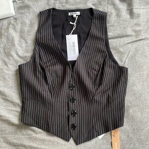 Reformation Devin Vest Top Striped w/ Tags